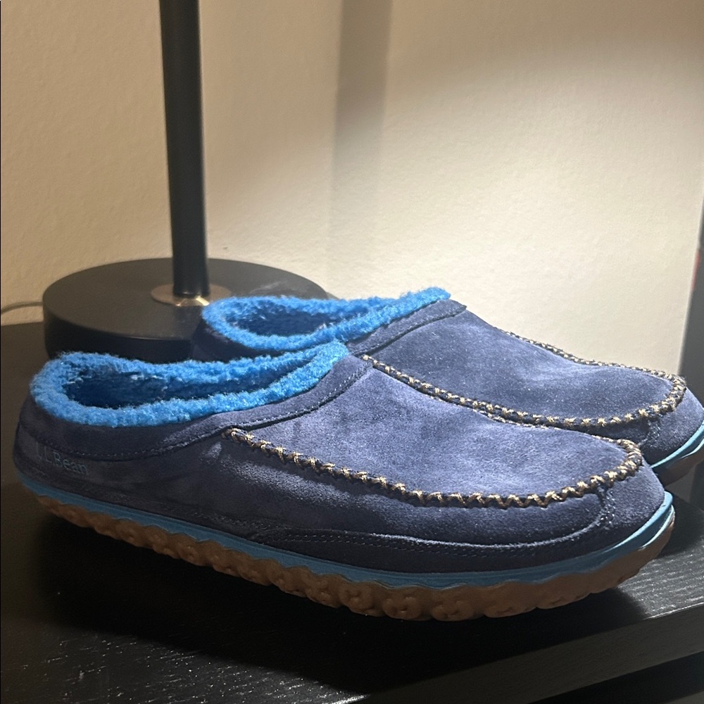 L.L. Bean Navy Suede Slip-On Loafers/slippers